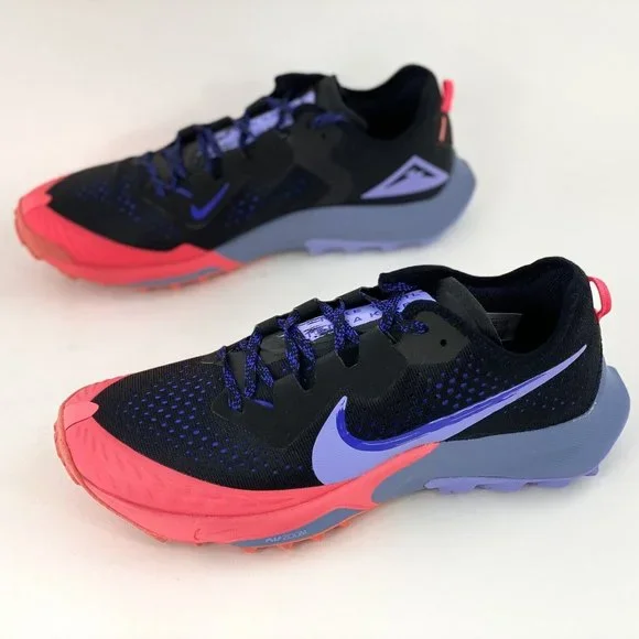 NEW Nike Air Zoom Terra Kiger 7 Black Red Purple Women's Trail Running Shoes - Picture 2 of 11